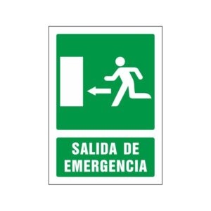 Señal Salida de emergencia flecha izquierda