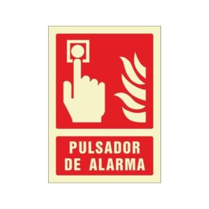 Letrero Señal Pulsador de alarma